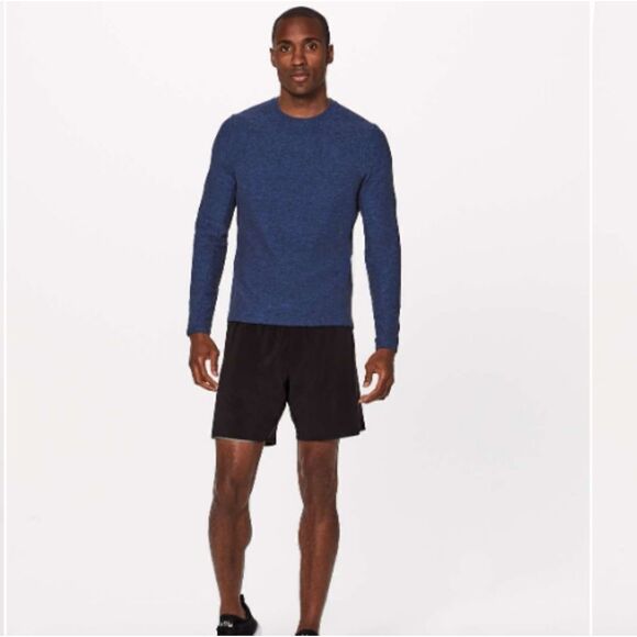 Lululemon Surge Warm Long Sleeve Blue shirt with zip pocket size S - Picture 1 of 11